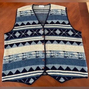 Southwest Sweater Vest XXL Blue